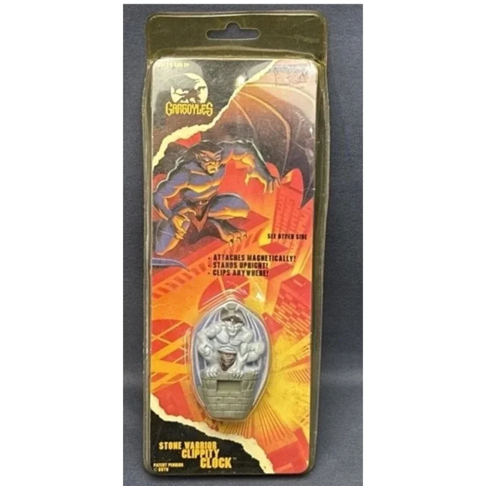 Vintage Disney Gargoyles Goliath Stone Warrior Clip Clock‎ Cartoon New